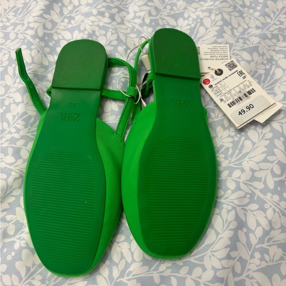 Zara Green Embellished Flats - Picture 4 of 4